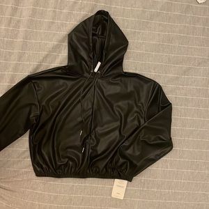 Fabletics Vegan Leather Hoodie